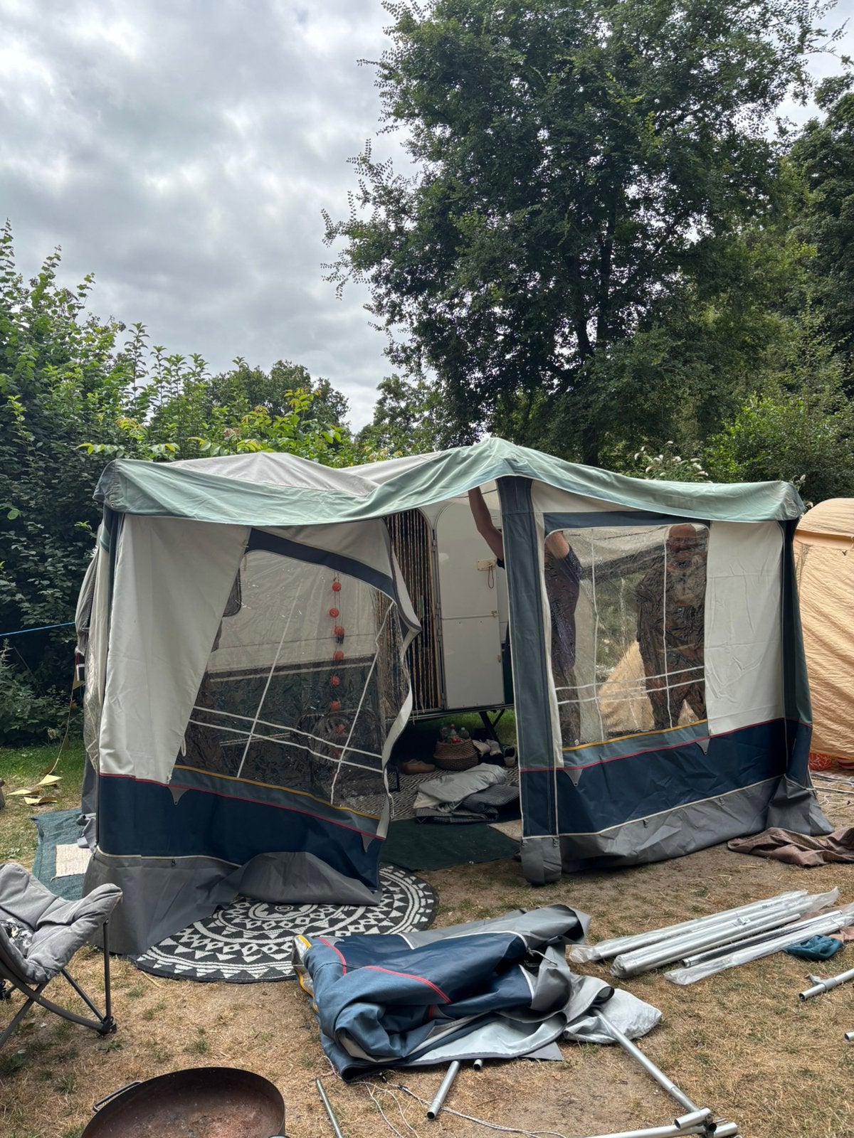 Doréma vintage voortent incl aanbouw en tentje!, Ophalen, Gebruikt, Tot en met 2