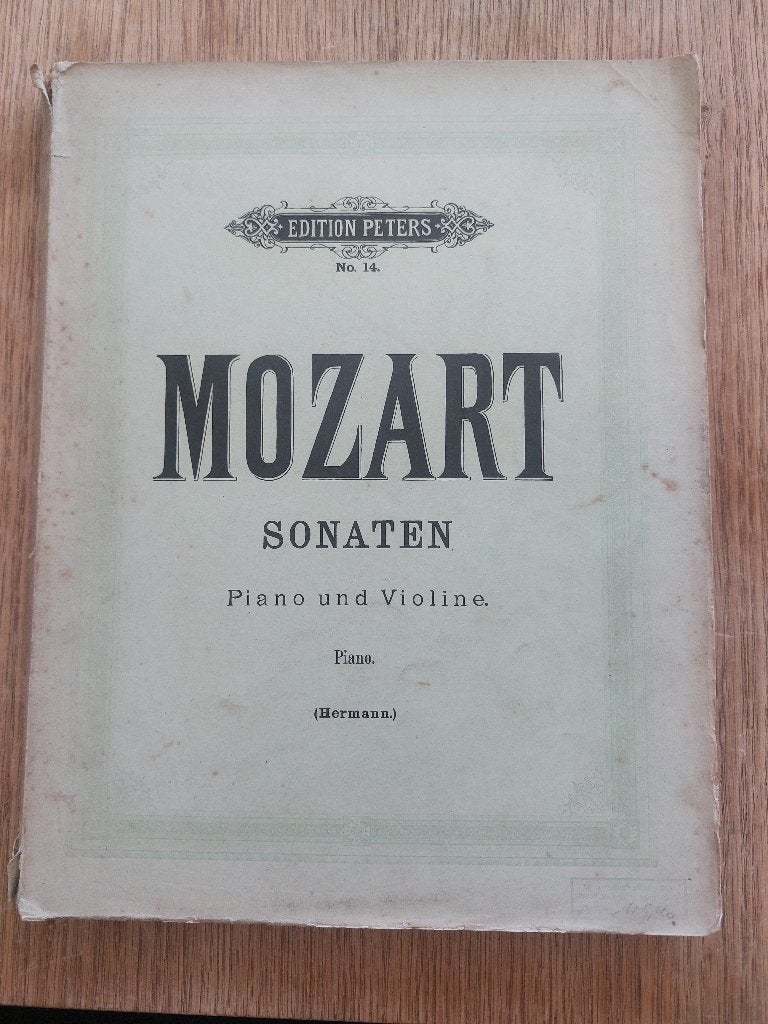 Antieke Mozart Sonaten voor Piano en Viool, Muziek en Instrumenten, Gebruikt, Klassiek, Ophalen of Verzenden, Piano