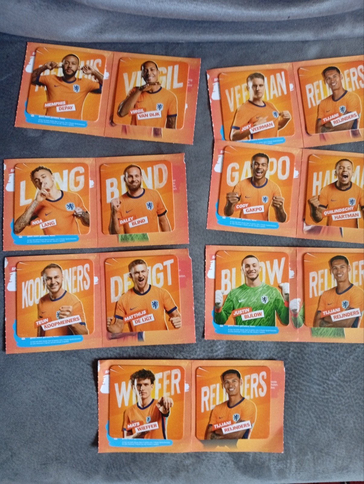 EK 2024 Albert Heijn bierviltjes - Oranje spelers, Ophalen of Verzenden, Nieuw, Overige binnenlandse clubs, Poster, Plaatje of Sticker