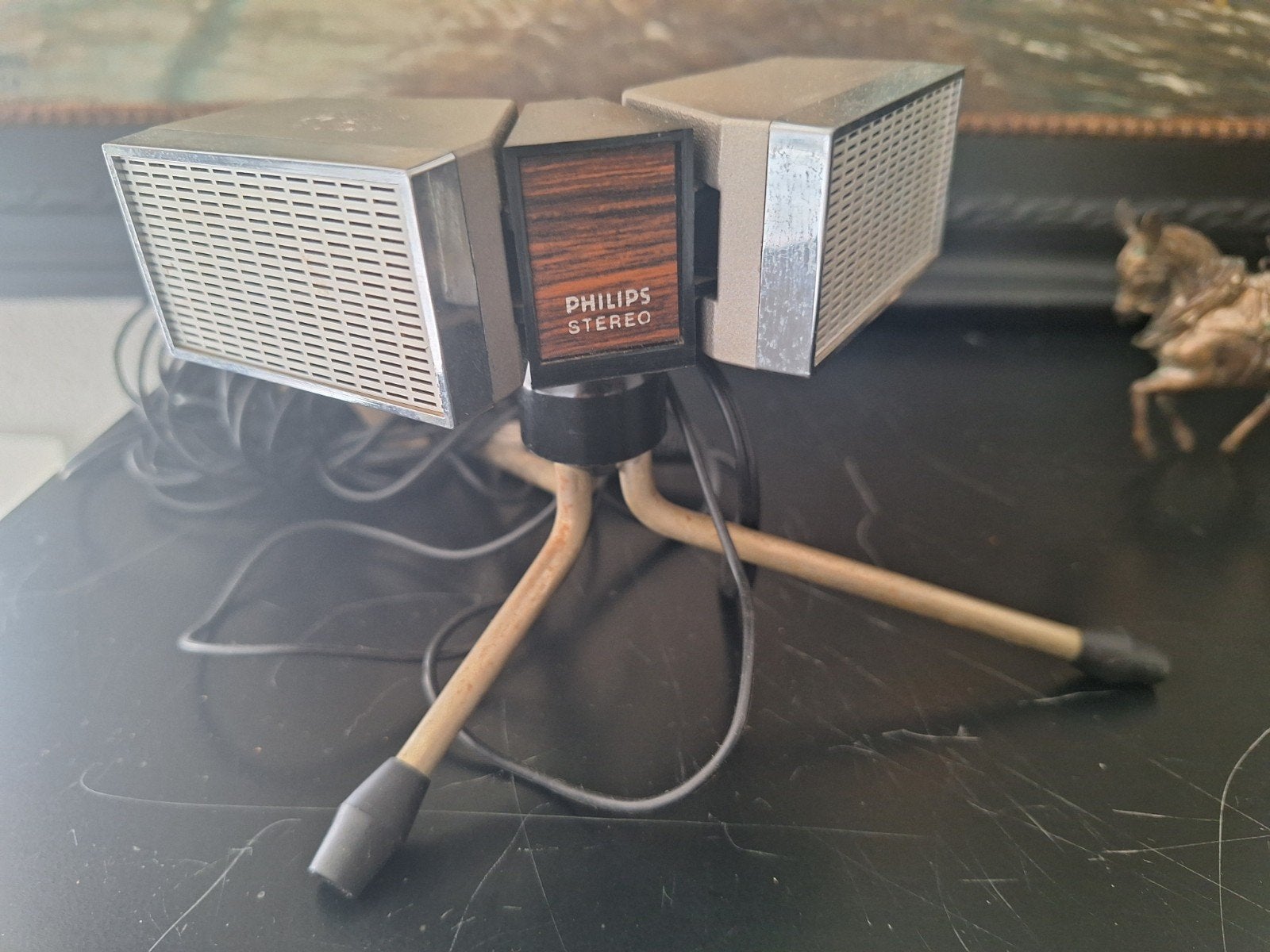 Philips Retro Stereo Microfoon met Statief, Muziek en Instrumenten, Microfoons, Ophalen of Verzenden, Gebruikt, Overige typen