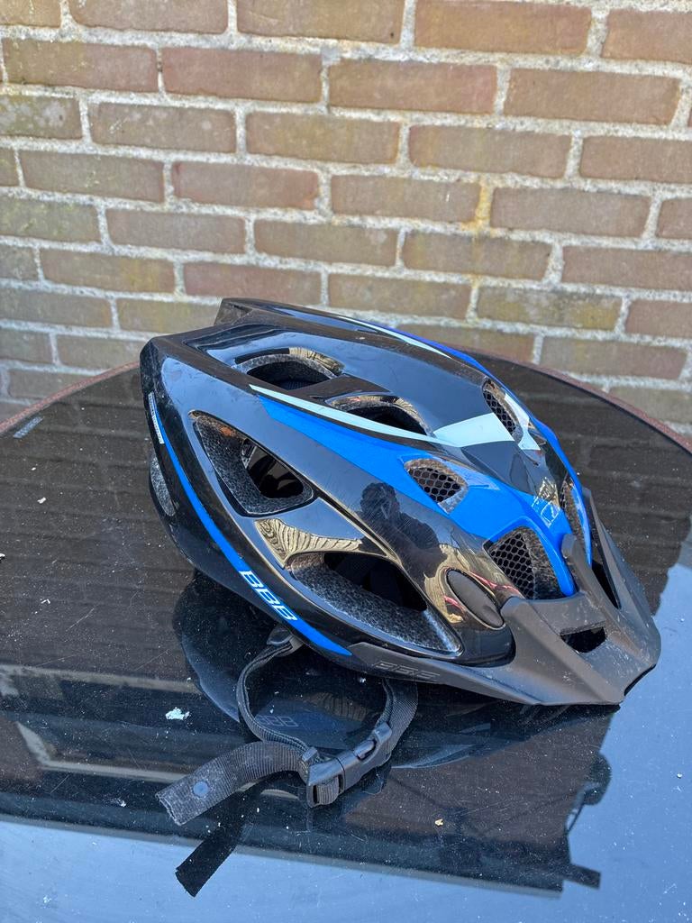 BBB Elbrus BHE-34 Fietshelm Zwart/Blauw Maat L, Fietsen en Brommers, Ophalen, Gebruikt, L, Heer of Dame