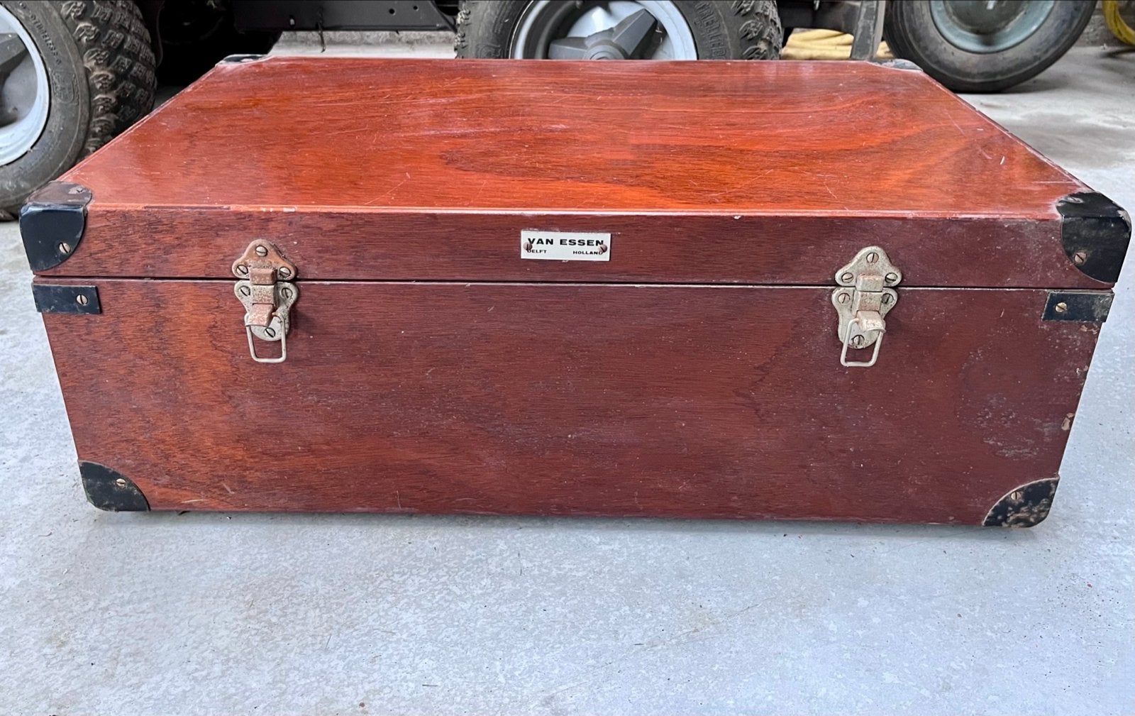 Vintage Van Essen Meetapparatuur in houten kist, Ophalen, Zo goed als nieuw