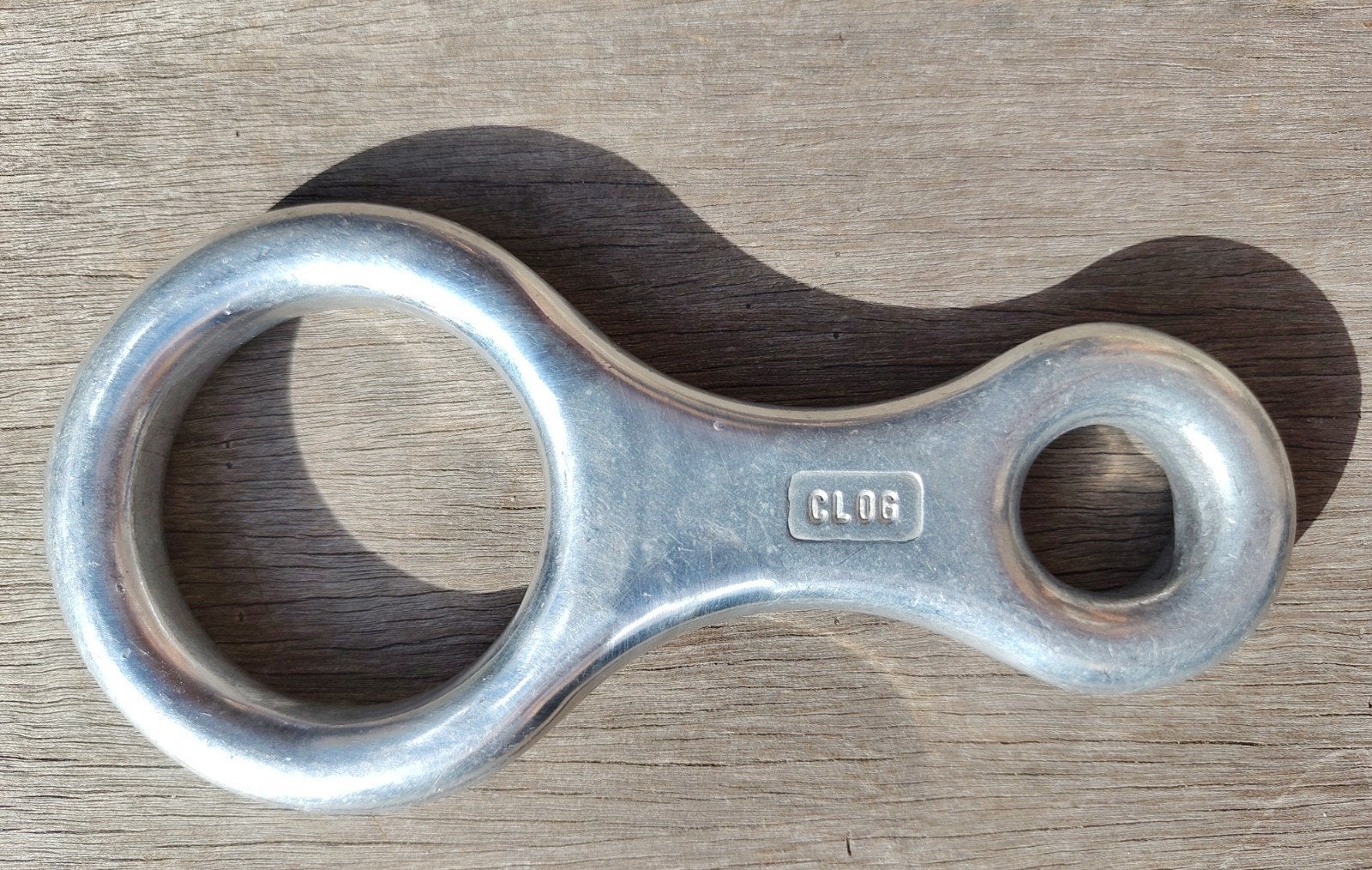 VINTAGE klimmateriaal: CLOG abseilacht en 4 CAMP karabiners, Ophalen of Verzenden, Gebruikt, Klimsport-accessoire