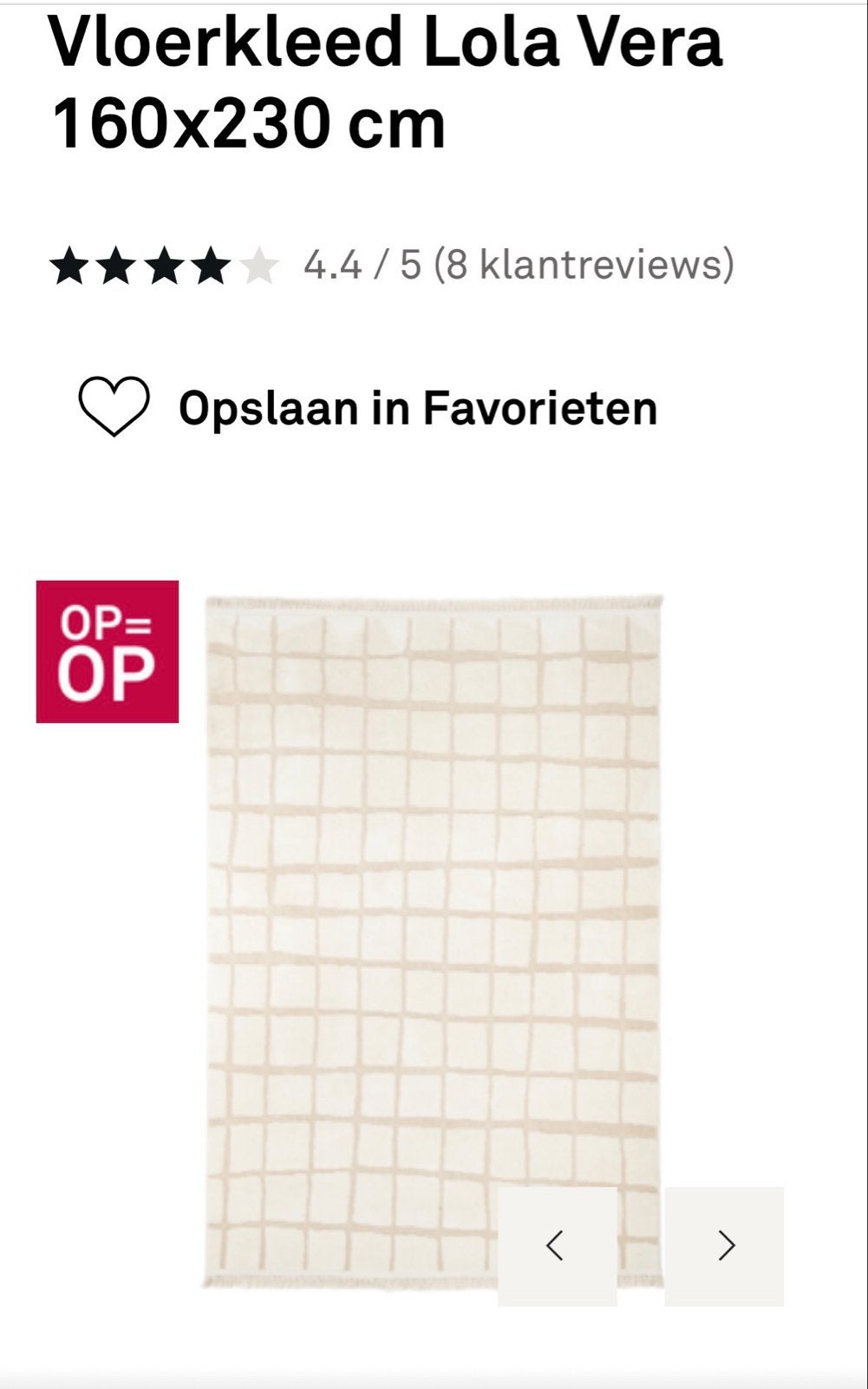 Vloerkleed Vera Karwei 160x230cm, Ophalen, Gebruikt, 150 tot 200 cm, 200 cm of meer