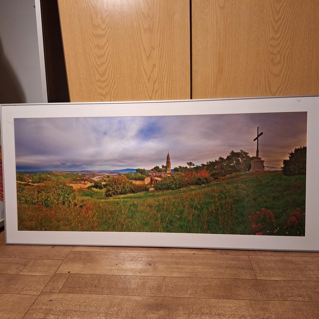 Foto schilderij landschap., Antiek en Kunst, Ophalen of Verzenden