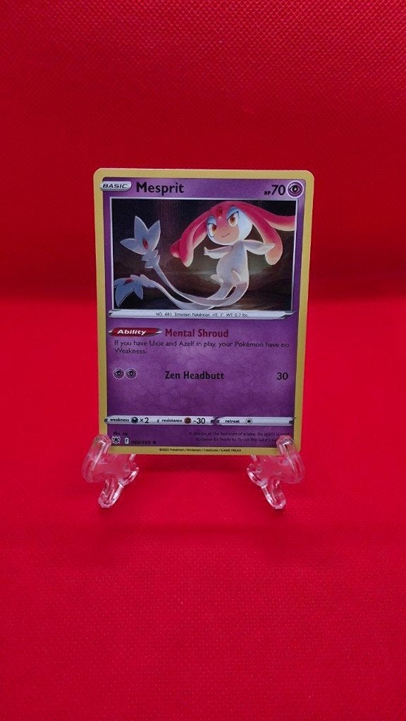 Pokemon Mesprit 065/189 - Astral Radiance, Hobby en Vrije tijd, Verzenden, Zo goed als nieuw, Losse kaart, Foil