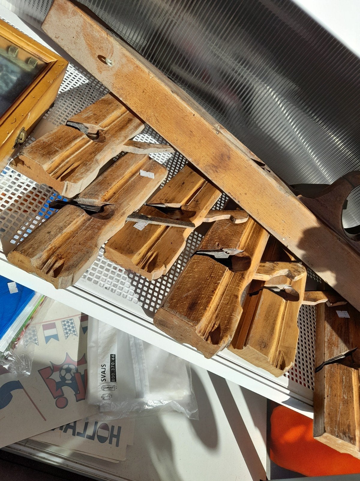 Oude houten schaven - set van diverse modellen, Antiek en Kunst, Ophalen