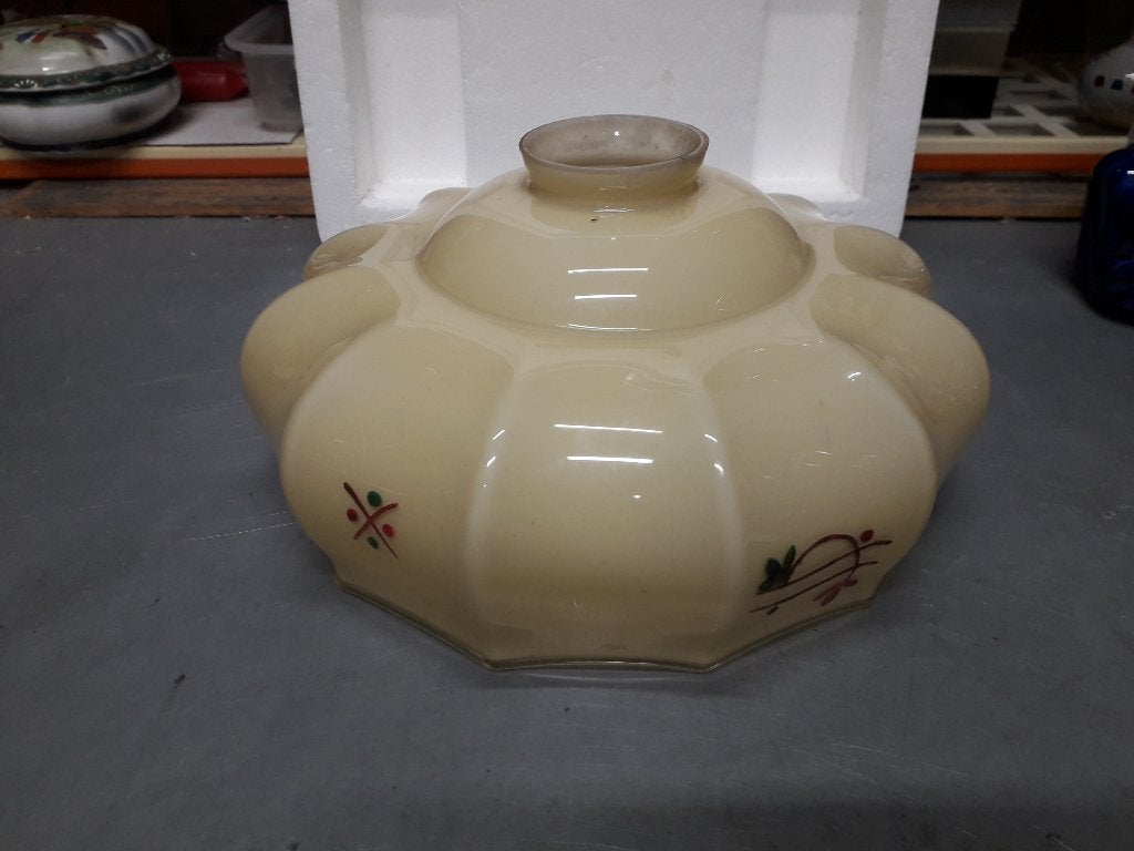 ANTIEKE GLAZEN LAMPENKAP diameter 22,5 cm vaste prijs 10 E, Antiek en Kunst, Ophalen of Verzenden