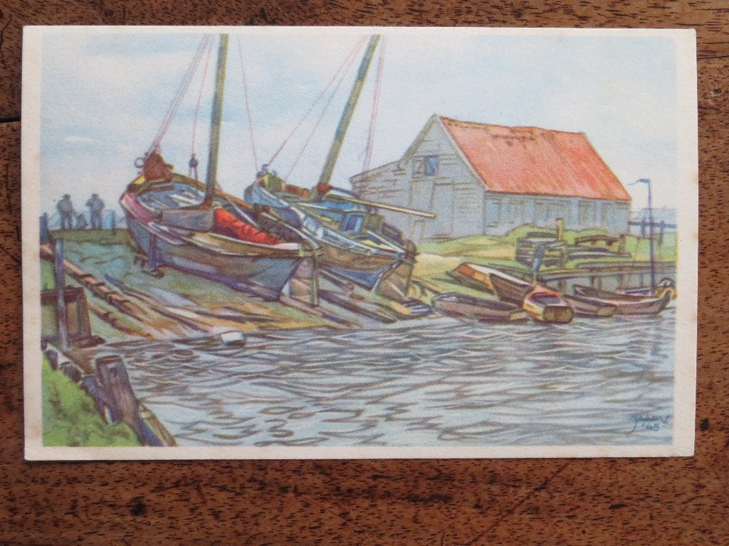 Bunschoten - Spakenburg: Haven met Scheepshelling, Ophalen of Verzenden, Voor 1920, Noord-Brabant