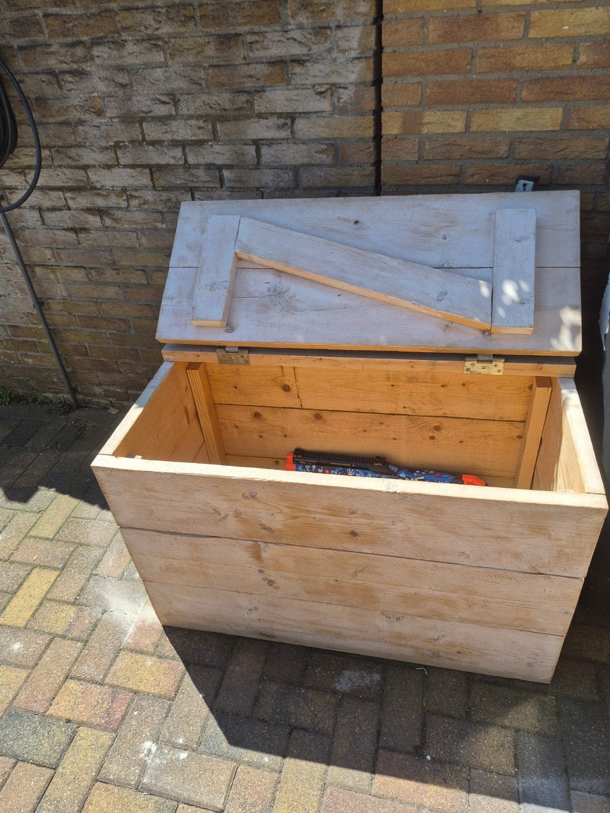 Massief steigerhout opbergkist, Ophalen, 50 tot 75 cm