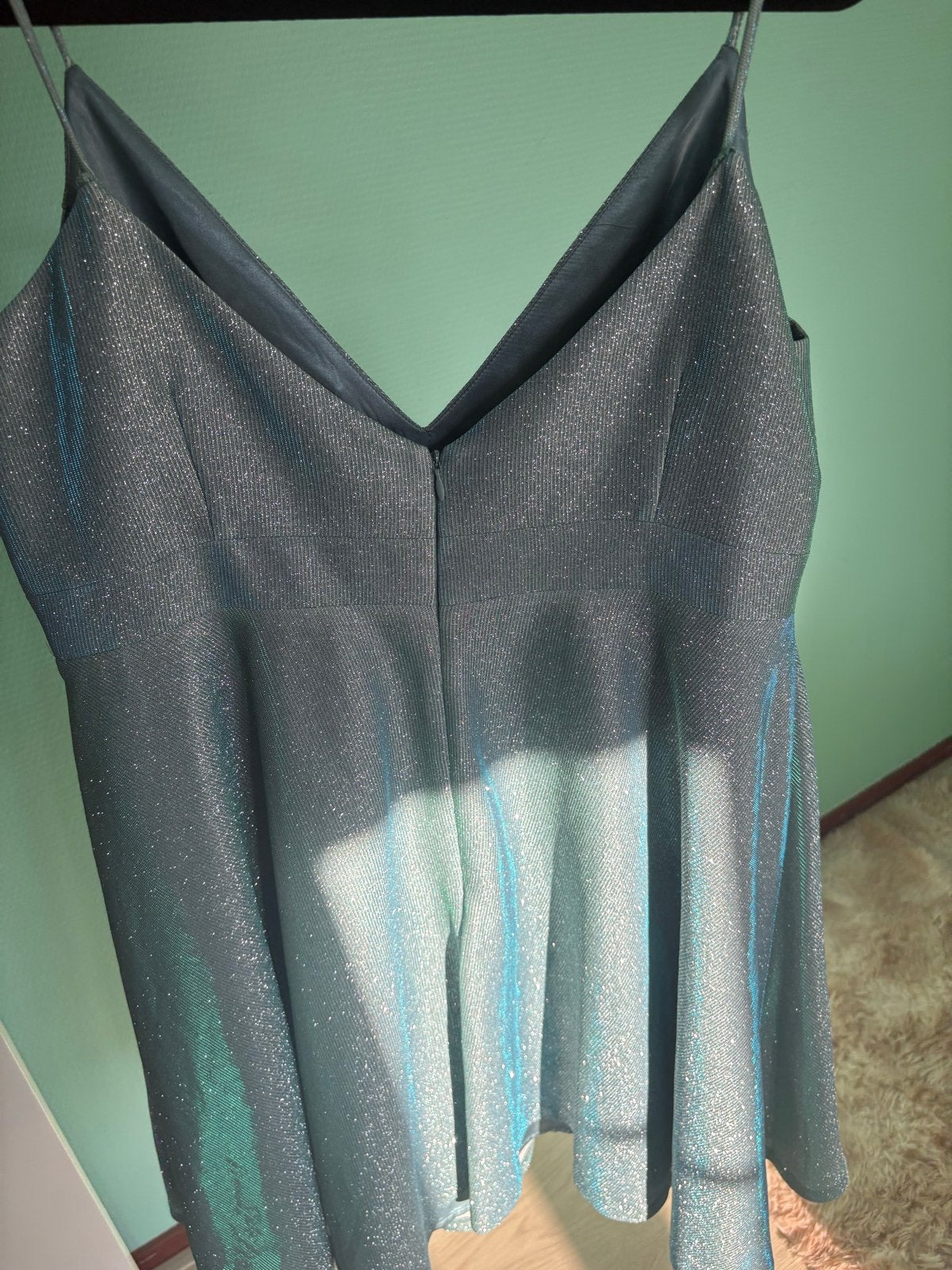 Jake's Cocktail glitterjurk maat 48, Blauw, Maat 46/48 (XL) of groter, Ophalen of Verzenden, Zo goed als nieuw