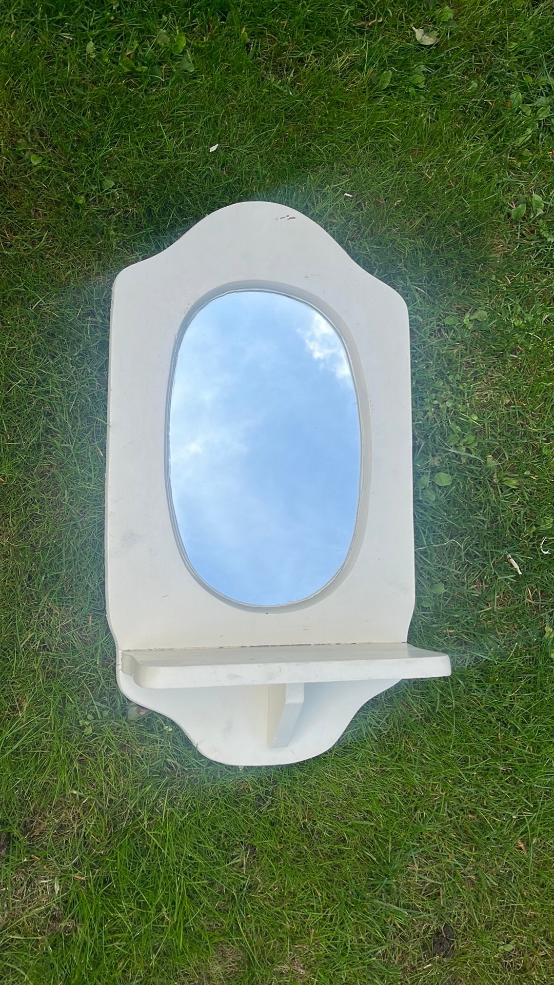 Spiegel met schapje, Minder dan 50 cm, Gebruikt, Ophalen of Verzenden, Minder dan 100 cm