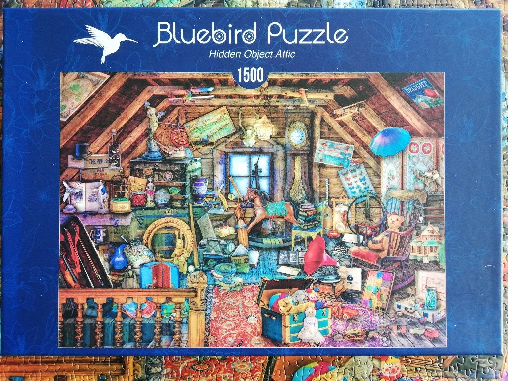 Puzzel 1500 stukjes: Hidden Object Attic, Ophalen of Verzenden, 500 t/m 1500 stukjes, Gebruikt, Legpuzzel