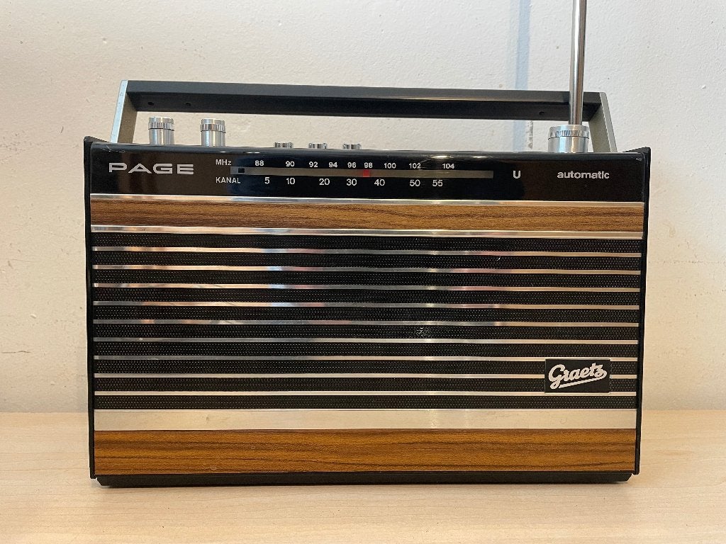 Greatz Page draagbare transistor radio, Ophalen of Verzenden, Gebruikt, Transistorradio