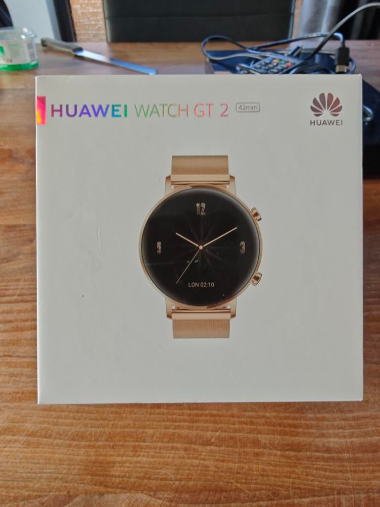 Huawei Watch GT 2 Refined Gold, Ophalen, Zo goed als nieuw, Zwart, Android