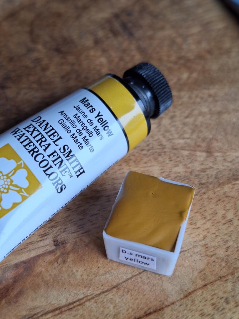 Daniel Smith Mars Yellow aquarelverf (half napje), Ophalen of Verzenden