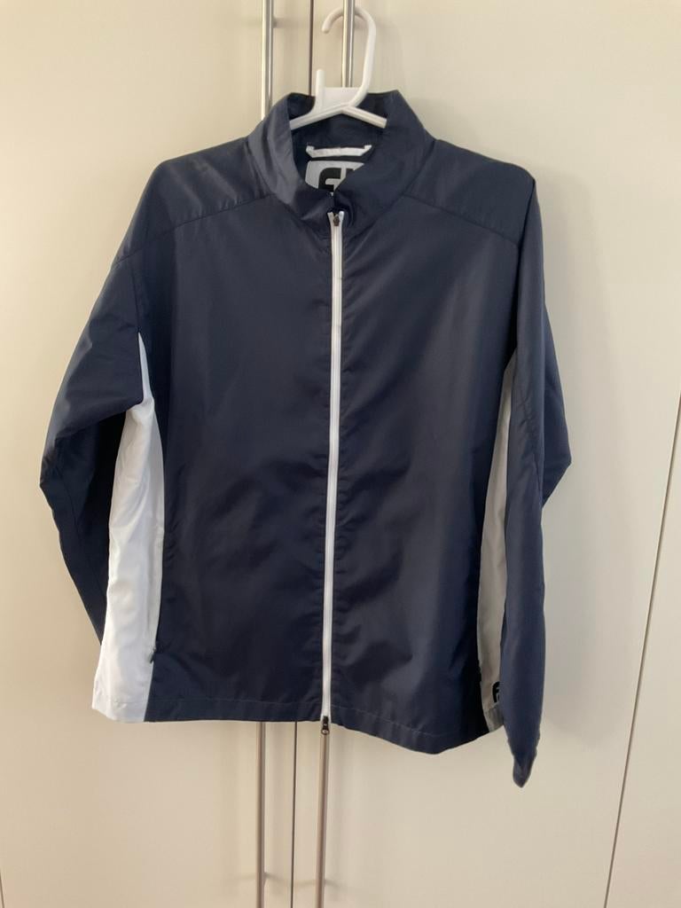 Footjoy (golf) regenjas donkerblauw/wit XL dames, Sport en Fitness, Golf, Ophalen of Verzenden, Gebruikt, Kleding