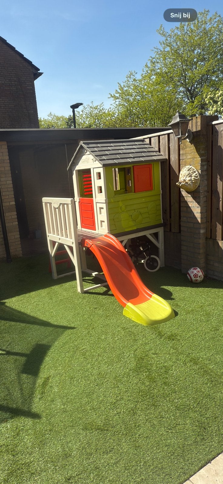 Smoby Speelhuis met glijbaan, Ophalen, Gebruikt, Glijbaan