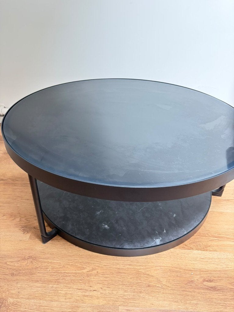 Salon tafel IKEA - FRÖTORP antraciet, Ophalen, 50 tot 100 cm, Rond, 50 tot 100 cm