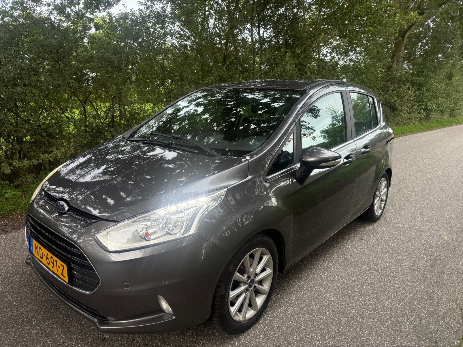 Ford B-Max 1.0 Ecoboost 74KW/100PK 2017 Grijs MOTOR TIKT, Auto's, Stof, 100 pk, Origineel Nederlands, Handgeschakeld