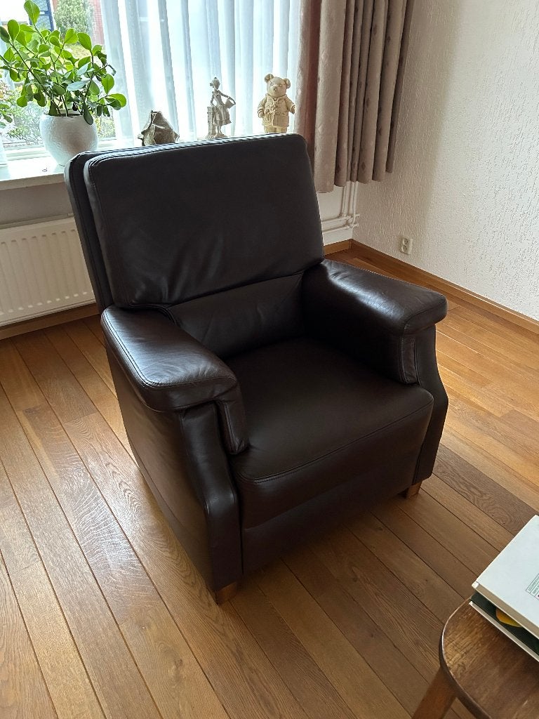 Leren fauteuils, Huis en Inrichting, Ophalen, Gebruikt, 50 tot 75 cm, Leer