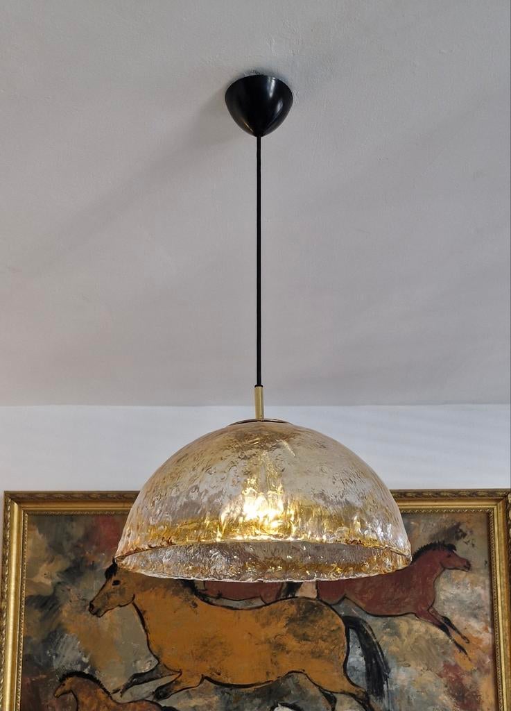 Een groot stel Vintage Mazzega Murano hanglampen (2), Ophalen of Verzenden, Glas, Minder dan 50 cm
