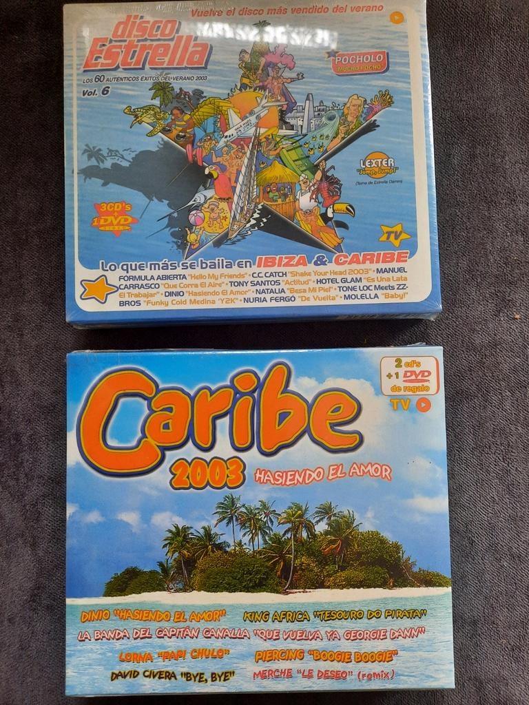 2 x cd/dvd box  Disco Estrella & Caribe 2003 - Ibiza Hits!, Ophalen of Verzenden, Nieuw in verpakking, Europees, Boxset