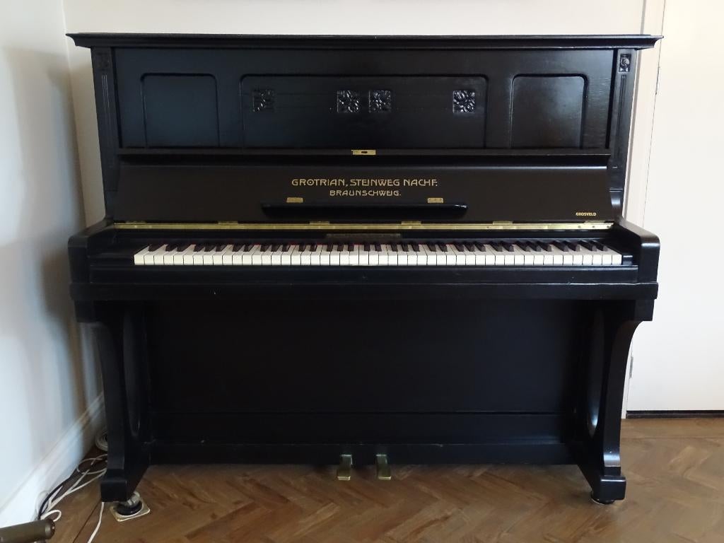 Grotrian Piano, Muziek en Instrumenten, Piano's, Ophalen, Gebruikt, Zwart, Piano