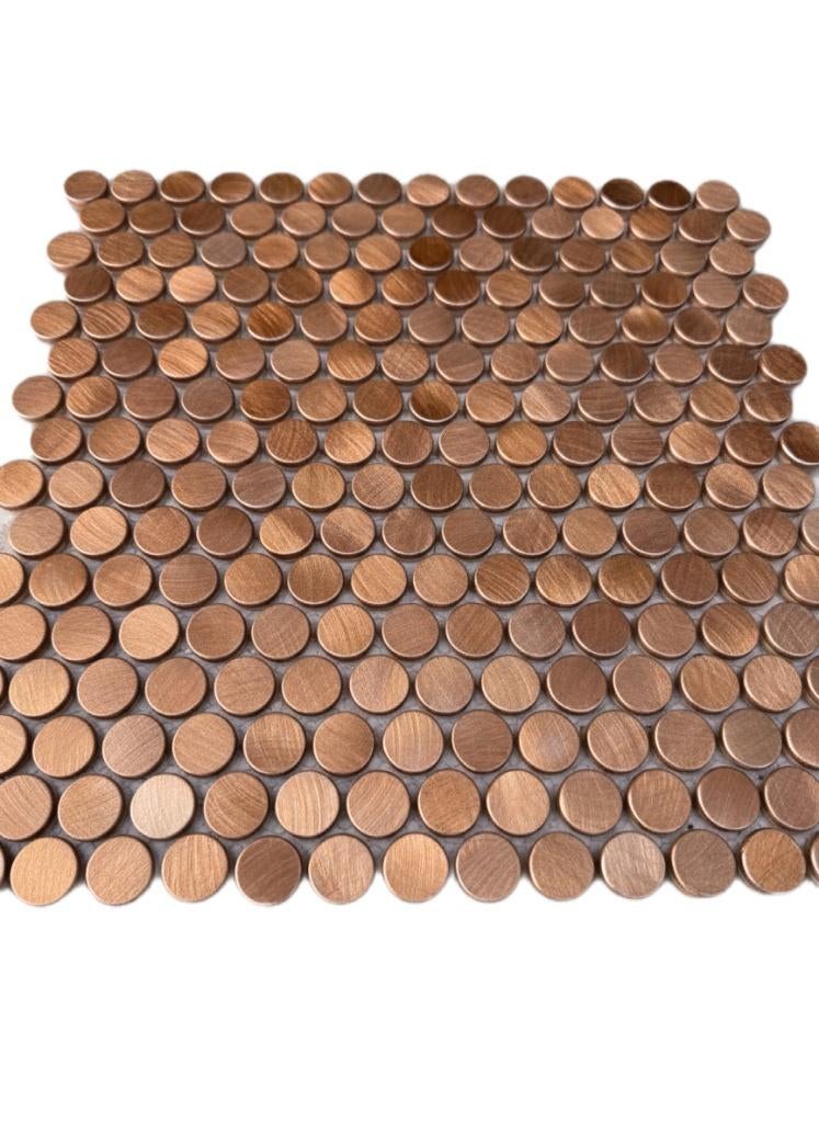 Mozaiek Refelections Penny Round Copper 19mm voorraad, Nieuw, Ophalen of Verzenden, Minder dan 20 cm, Minder dan 5 m²