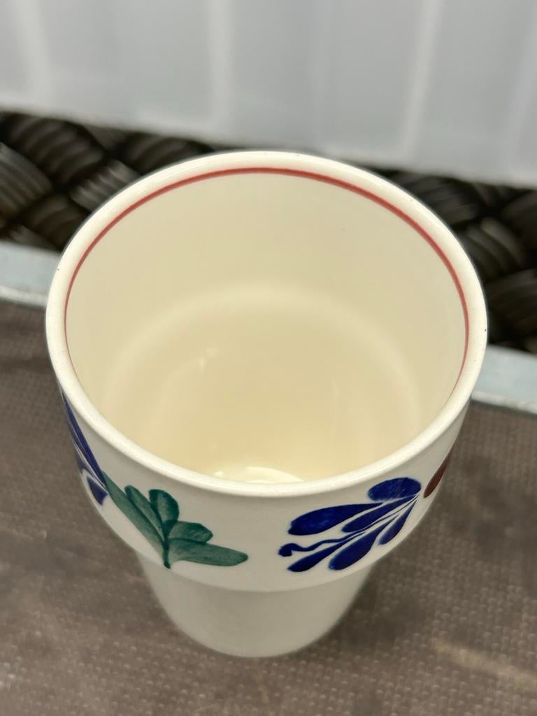 Boerenbont melkbeker met zeldzaam oude stempel, Ophalen of Verzenden