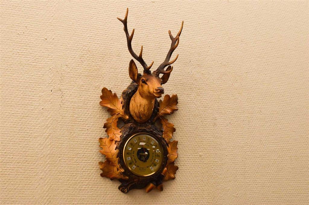 Barometer een hoofd van een hert in de herfst 50112, Ophalen of Verzenden, Gebruikt