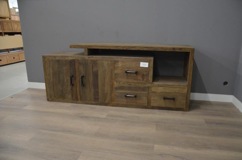 Teak dressoir 210 cm - levels, Huis en Inrichting, Ophalen of Verzenden, Nieuw