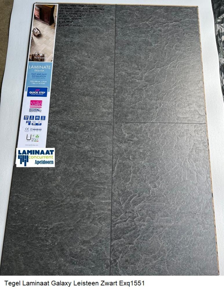 Grote Tegel Laminaat vloeren Zwart Grijs 20 X Decor Big Slab, 75 m² of meer, Ophalen of Verzenden, Tegel Laminaat, Laminaat