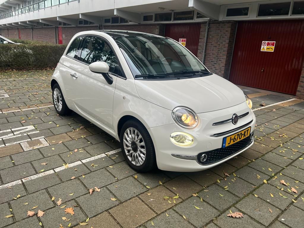 Fiat 500 Twinair Turbo 85pk 2020 Wit navi cruise carplay, Auto's, Fiat, Particulier, ABS, Airbags, Airconditioning, Alarm, Android Auto