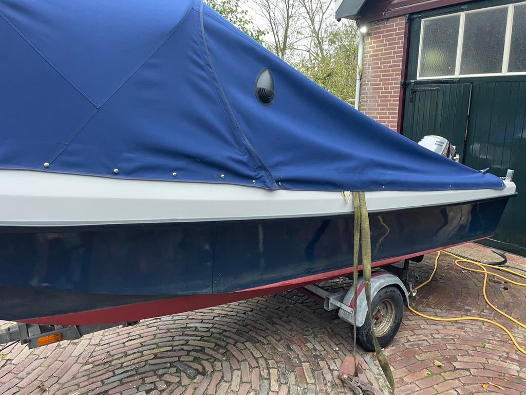 Wato 500 sloep, Ophalen, Gebruikt, Buitenboordmotor, Polyester