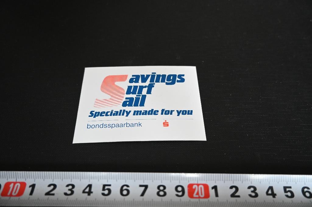 sticker Bondsspaarbank Savings Surf Sail Specially made for, Ophalen, Zo goed als nieuw