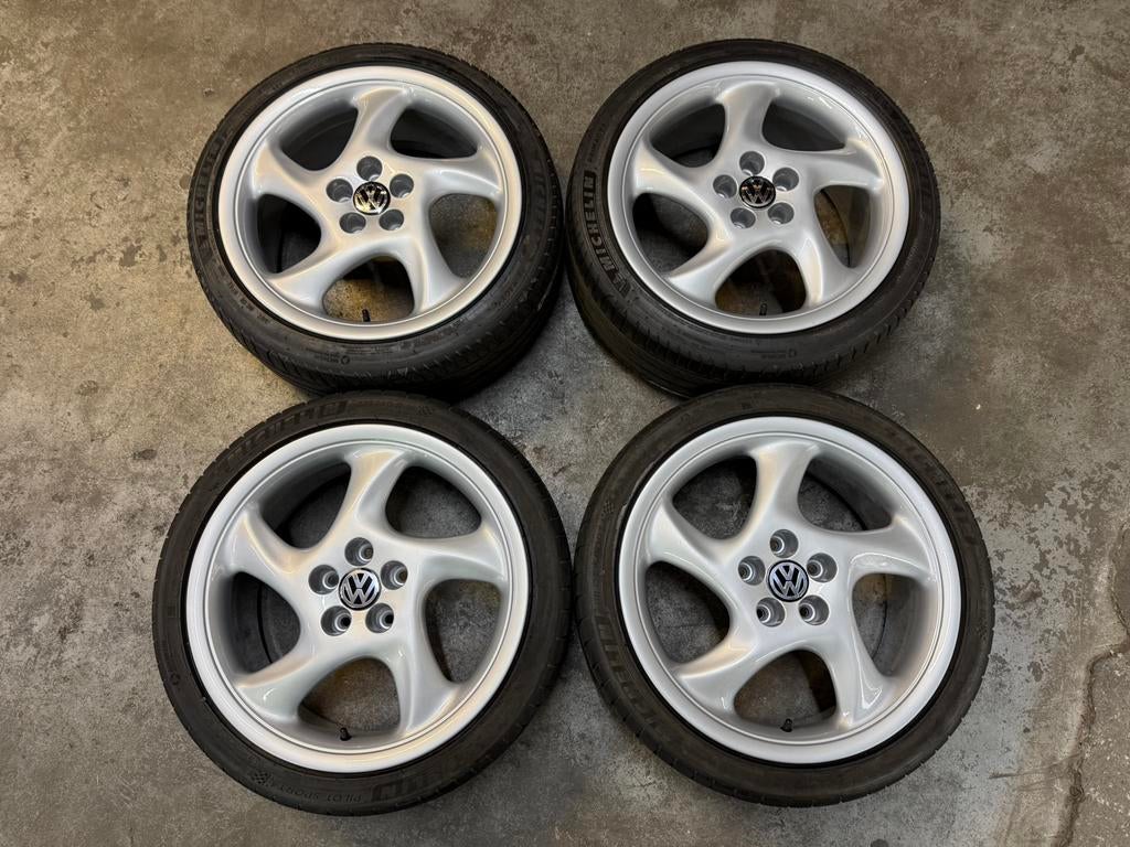 ✅ 18 inch Porsche cup velgen 5x112 VW Golf passat Caddy GTI, Ophalen, 18 inch, Gebruikt, Banden en Velgen