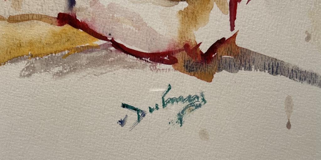 520. Aquarel, E.B. van Dulmen Krumpelman - portret, ca. 1950, Antiek en Kunst, Kunst | Schilderijen | Klassiek, Ophalen of Verzenden