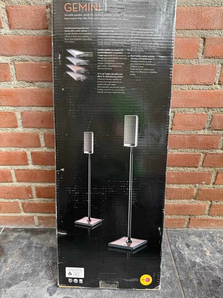 Gemini I Luidsprekerstandaards - Nieuw in doos, Audio, Tv en Foto, Luidsprekers, Ophalen of Verzenden, Nieuw, Front, Rear of Stereo speakers