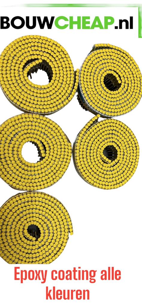 Rvs spijkers op rol in kleur gecoat 2.5x50mm, Ophalen of Verzenden, Nieuw