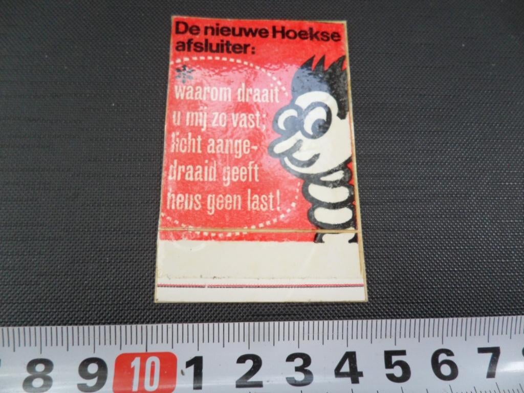 sticker de nieuwe hoekse afsluiter: licht aangedraaid, Verzamelen, Stickers, Zo goed als nieuw, Ophalen