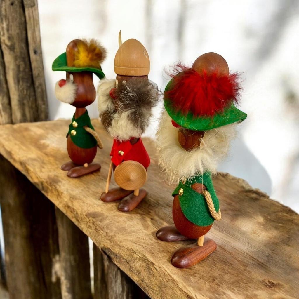 Vintage houten Deense poppetje / deco Hans Bolling Bojesen, Ophalen
