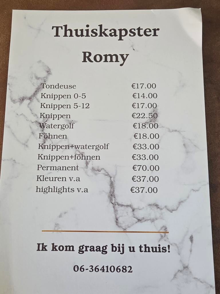 Thuiskapster, Diensten en Vakmensen, Kappers en Thuiskappers