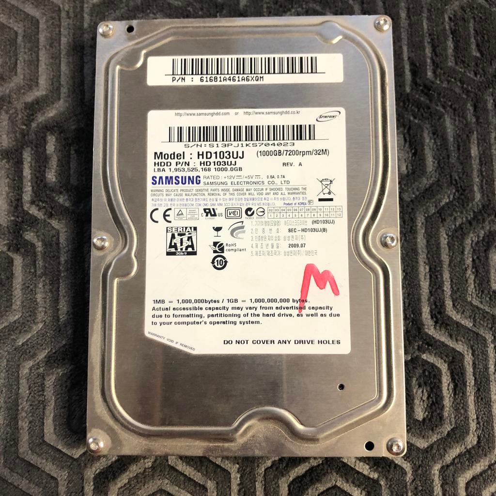 Samsung 1TB interne HDD – Betrouwbare opslagoplossing!, Intern, Gebruikt, Ophalen of Verzenden, 1TB