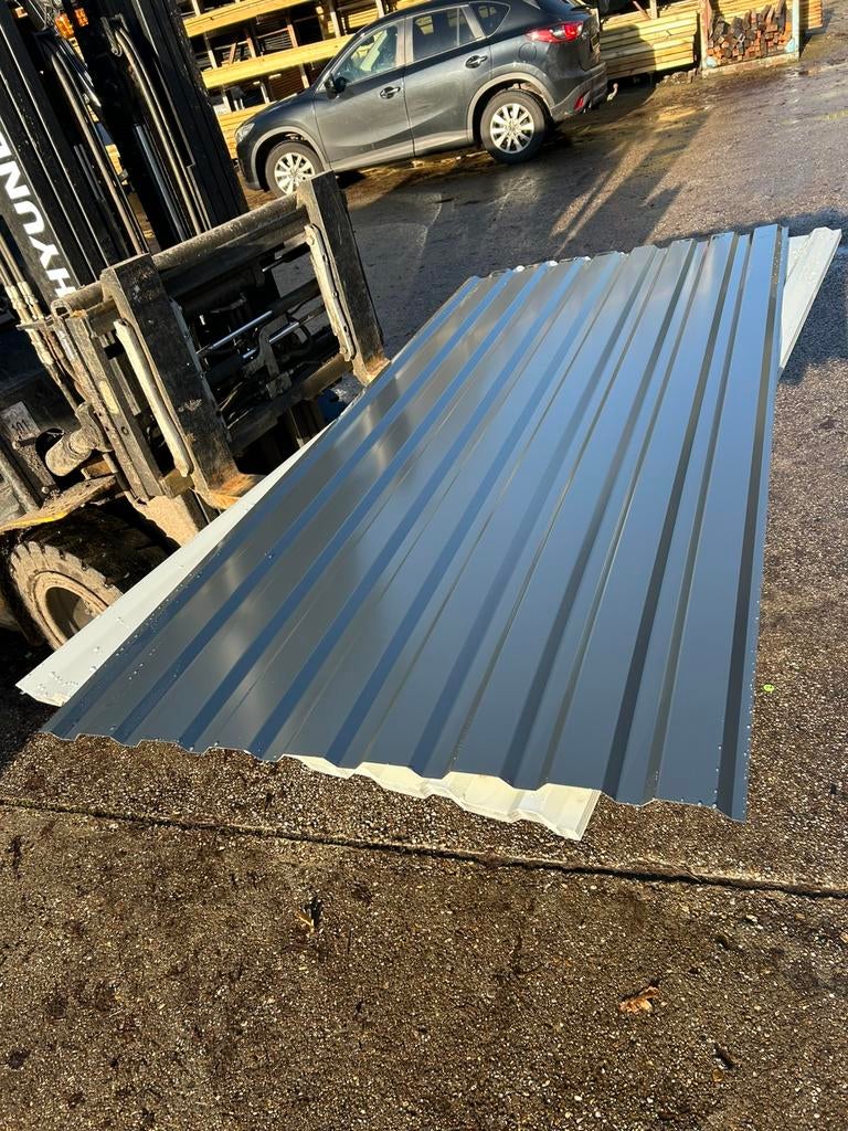 2e keus Antraciet damwand dak en wand profiel, Kunststof, Nieuw, 15 m² of meer, Grijs