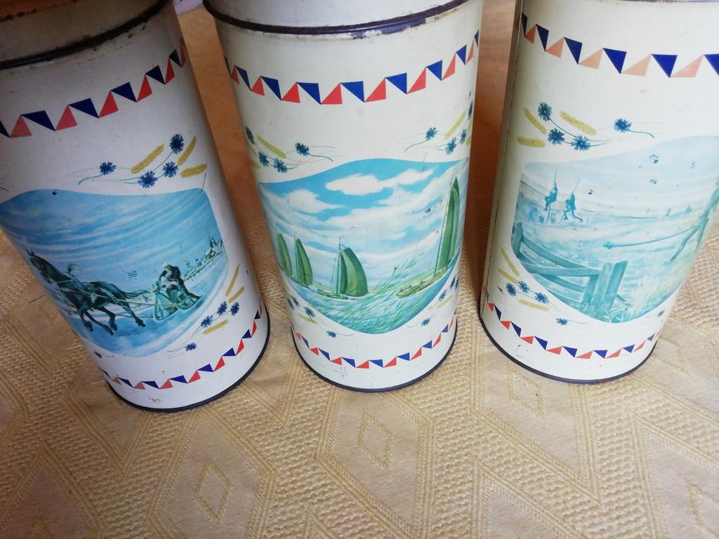 3 beschuitbussen Ter Meulen, Ophalen of Verzenden, Glas, Overige stijlen