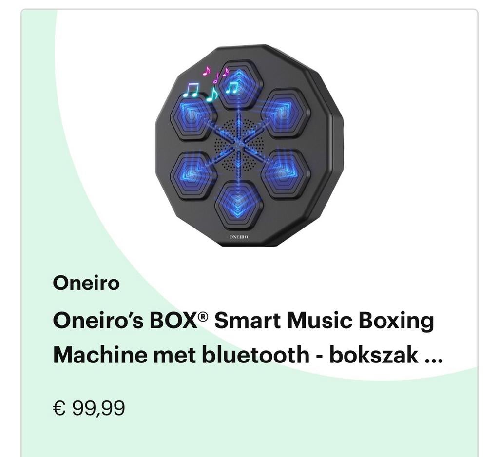 Boxing met muziek op Bluetooth, Ophalen of Verzenden, Nieuw, Bokszak