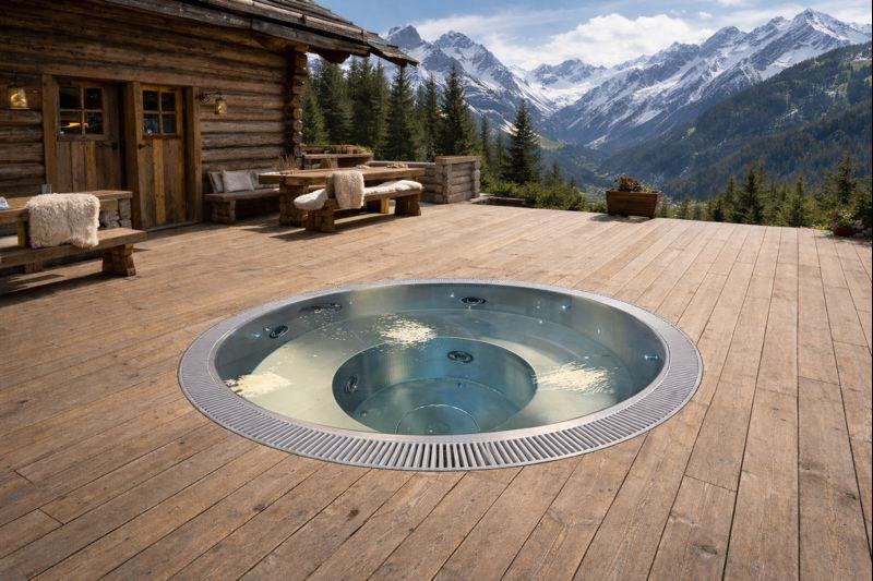 jacuzzi Bronzzi Tube RVS, nu direct uit voorraad leverbaar!, Tuin en Terras, Bubbelbaden en Hottubs, Nieuw, Vast, Filter, Inbouw