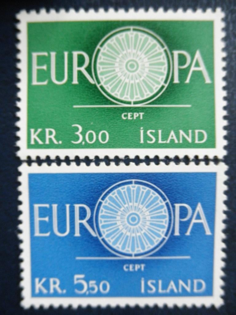 Postzeg. IJsland 1960 Europazegels - cw € 1,50 postfris., Ophalen of Verzenden, IJsland, Postfris