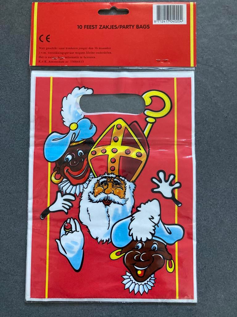 10 Nieuwe Sinterklaas en Zwarte Piet Zakjes, Ophalen of Verzenden, Nieuw